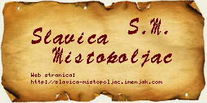 Slavica Mistopoljac vizit kartica